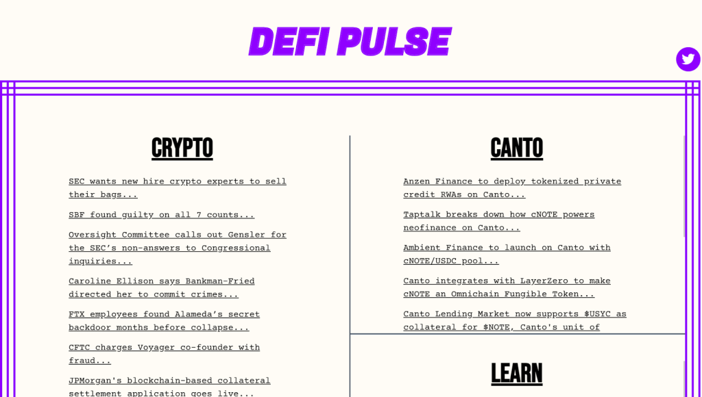   DeFi Pulse Website